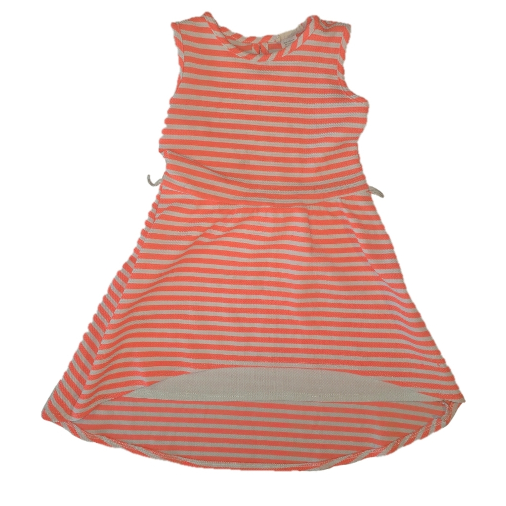 btween Pink and White Striped Casual Dress